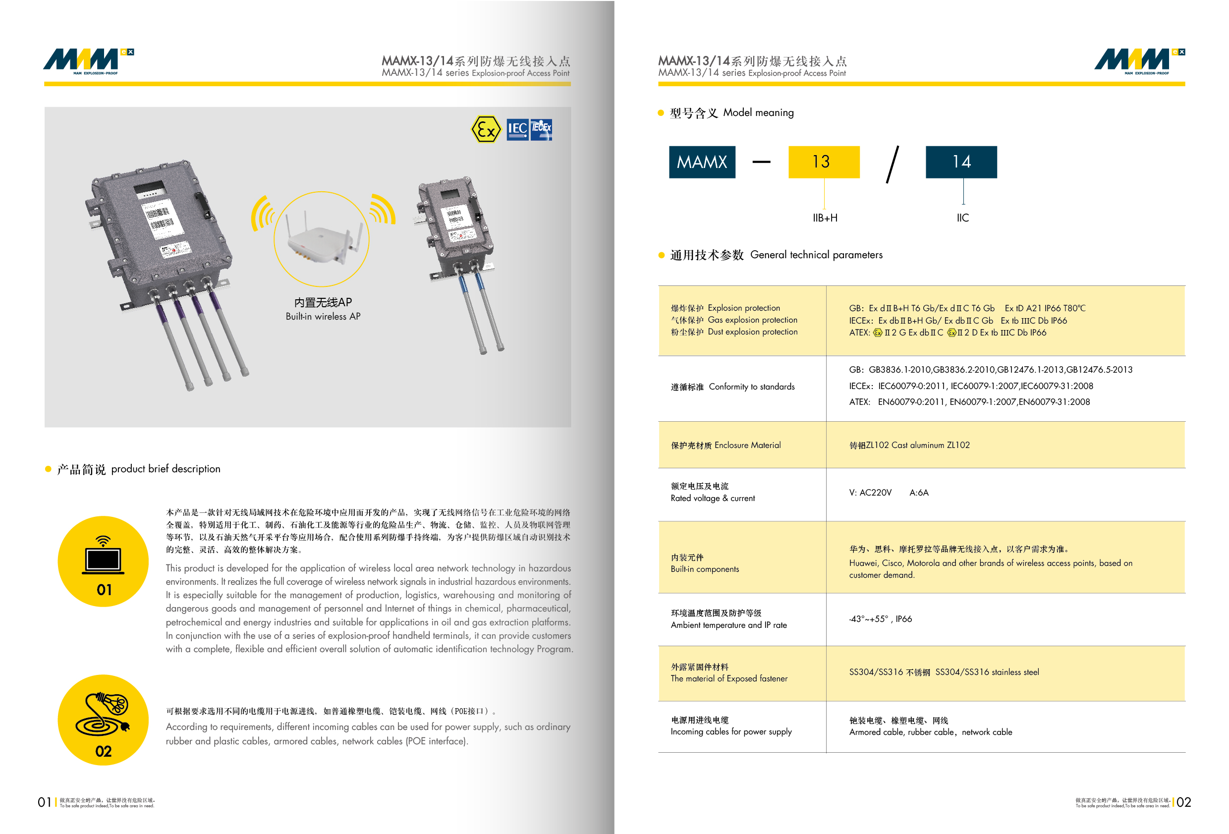 防爆无线接入点MAMX-13/14系列